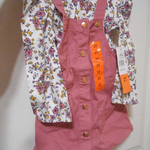 NEW BCBG GIRLS 2 PIECE JUMPER OUTFIT SET SIZE 2T DUSTY ROSE w/ POCKETS 👸🎁 - Picture 9 of 9
